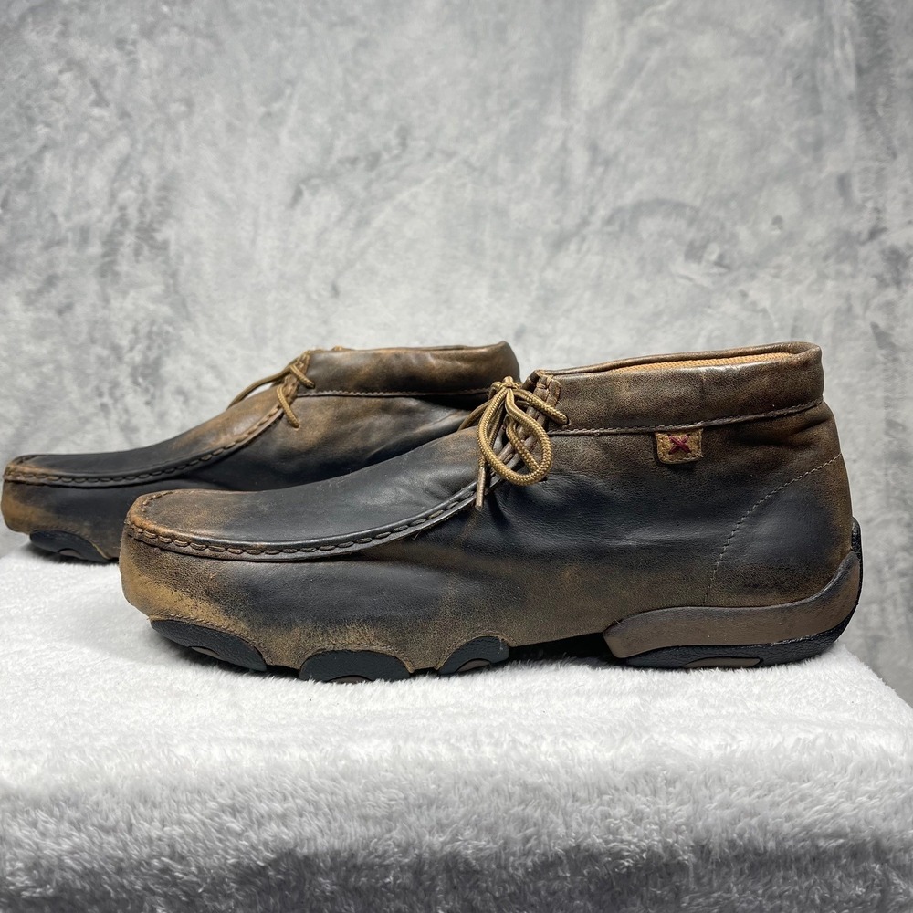 Twisted X Men's Moc Toe Chukka Boots Leather‎ Brown Sz 13 MDM0003